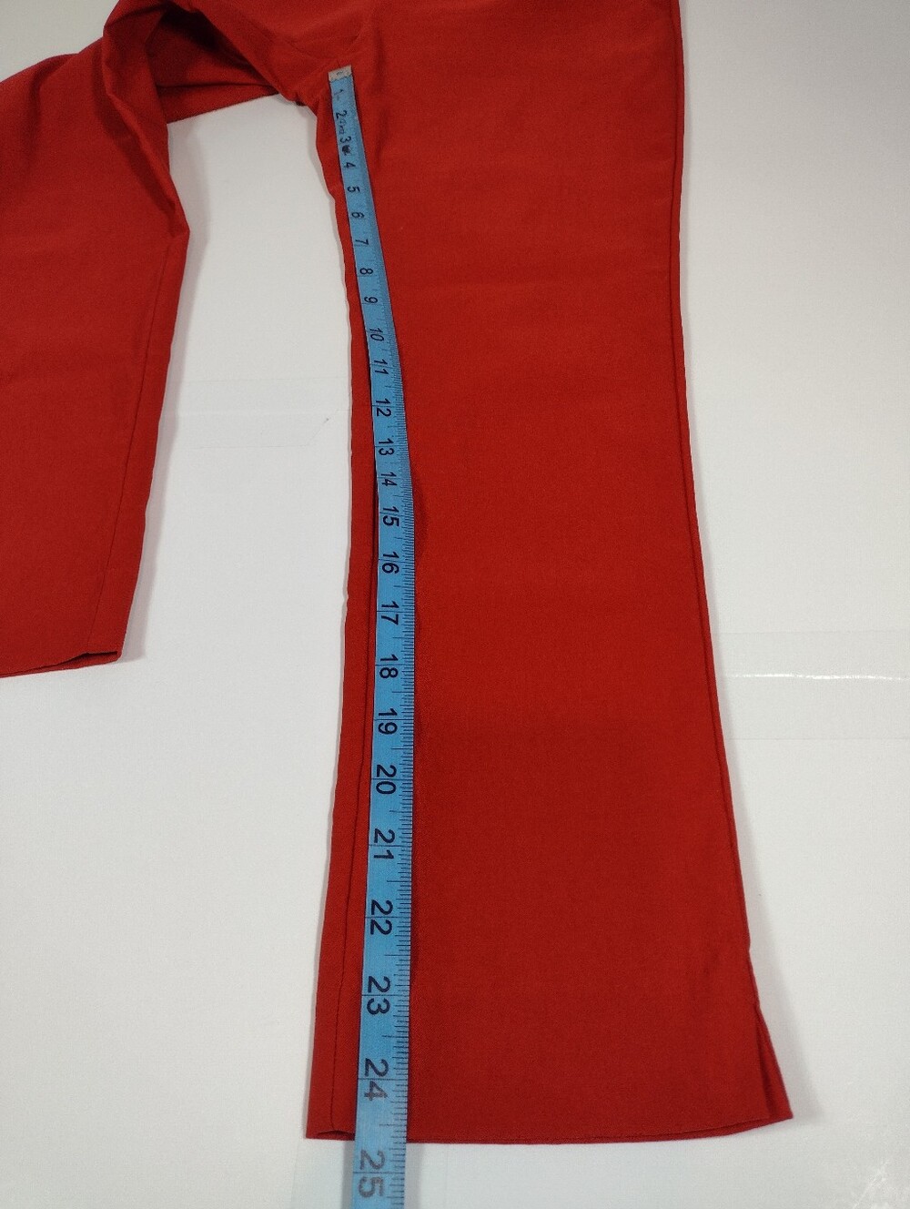 Chico's Slim Ponte Pants in Bright Red Stretchy (00P) - Picture 9 of 14